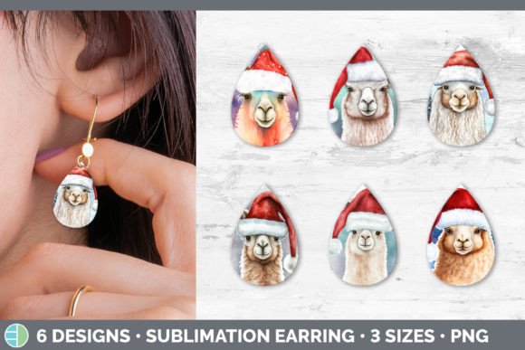 Christmas Alpaca Teardrop Earring Subl: Illustrations Review