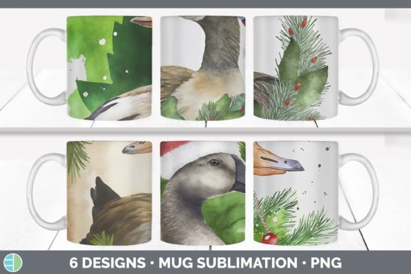 Christmas Barn Goose Mug: Fresh Illustrations