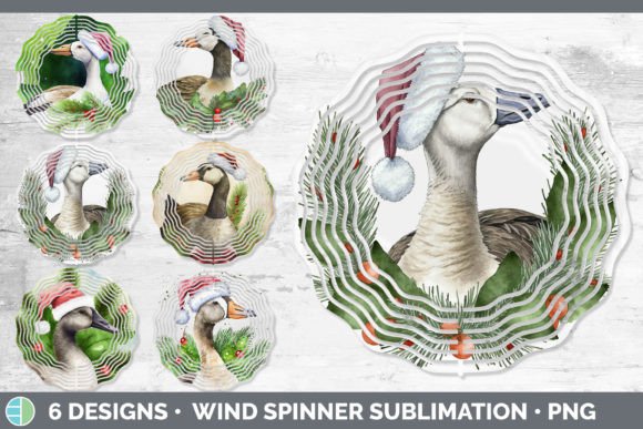 Christmas Barn Goose Wind Spinner Subl: Illustrations Review