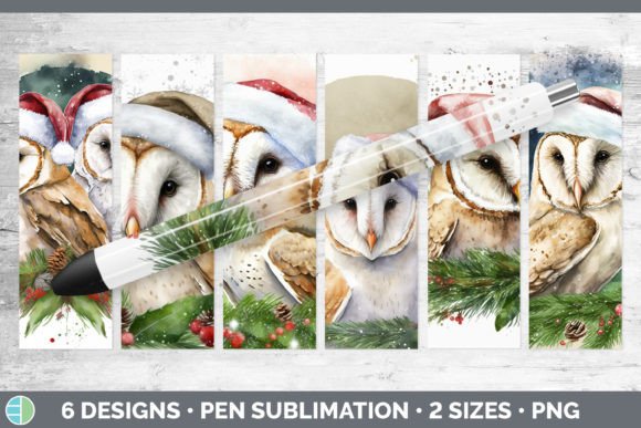 Christmas Barn Owl Pen Wraps Epoxy Sub: Festive Illustrations
