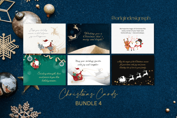 Christmas Cards-Printable 4: Festive Illustrations