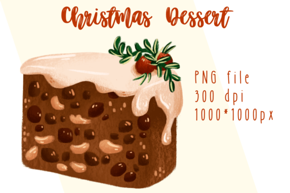 Christmas Dessert Illustrations for Festive Branding