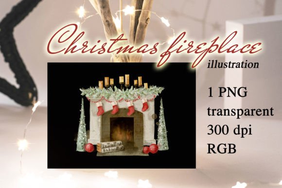 Christmas Fireplace PNG Illustration Review