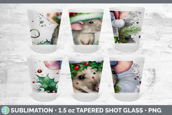 Christmas Mouse Shot Glass Sublimation Illustrations Review