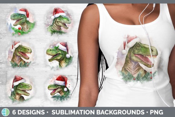 Dinosaur Christmas Grunge: Festive Illustrations