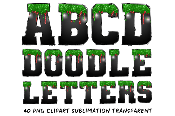 Review: Christmas Dripping Glitter Alphabet 5 Illustrations