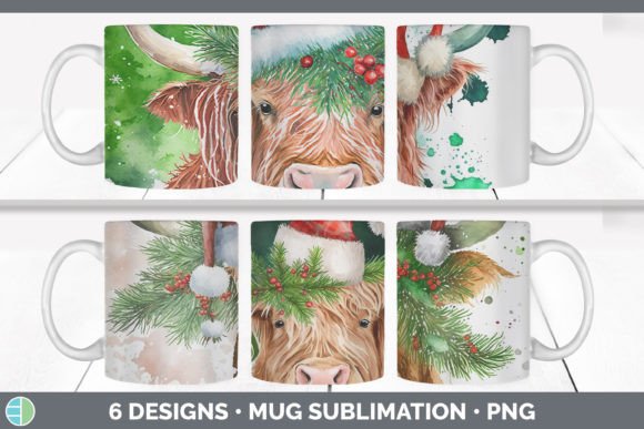 Review: Christmas Highland Cow Mug Sublimation for Embroidery