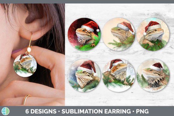 Santa Bearded Dragon Christmas Round Ear Review