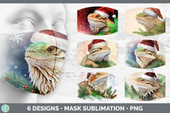 Santa Bearded Dragon: Festive Illustrations