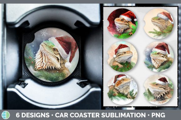 Santa Bearded Dragon: Festive Illustrations for Brands