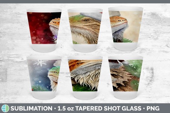 Santa Bearded Dragon: Festive Illustrations for Holiday Sales